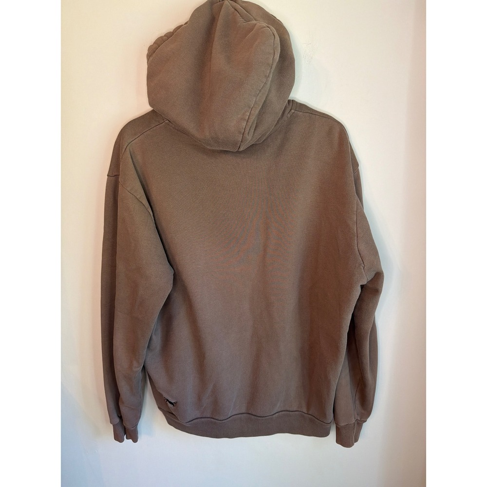Gama-Go Mens Vintage 2007 Embroidered Skull Crows Zip Up Hoodie Brown - Picture 8 of 8